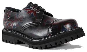 STEEL 3 eyelet shoes UK black - Click Image to Close